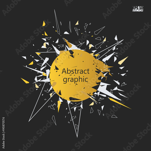 Graphic illustration with geometric pattern. Eps10 Vector illustration.