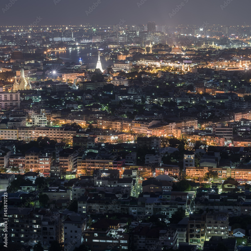 Aerial View of Bangkok, Thailand