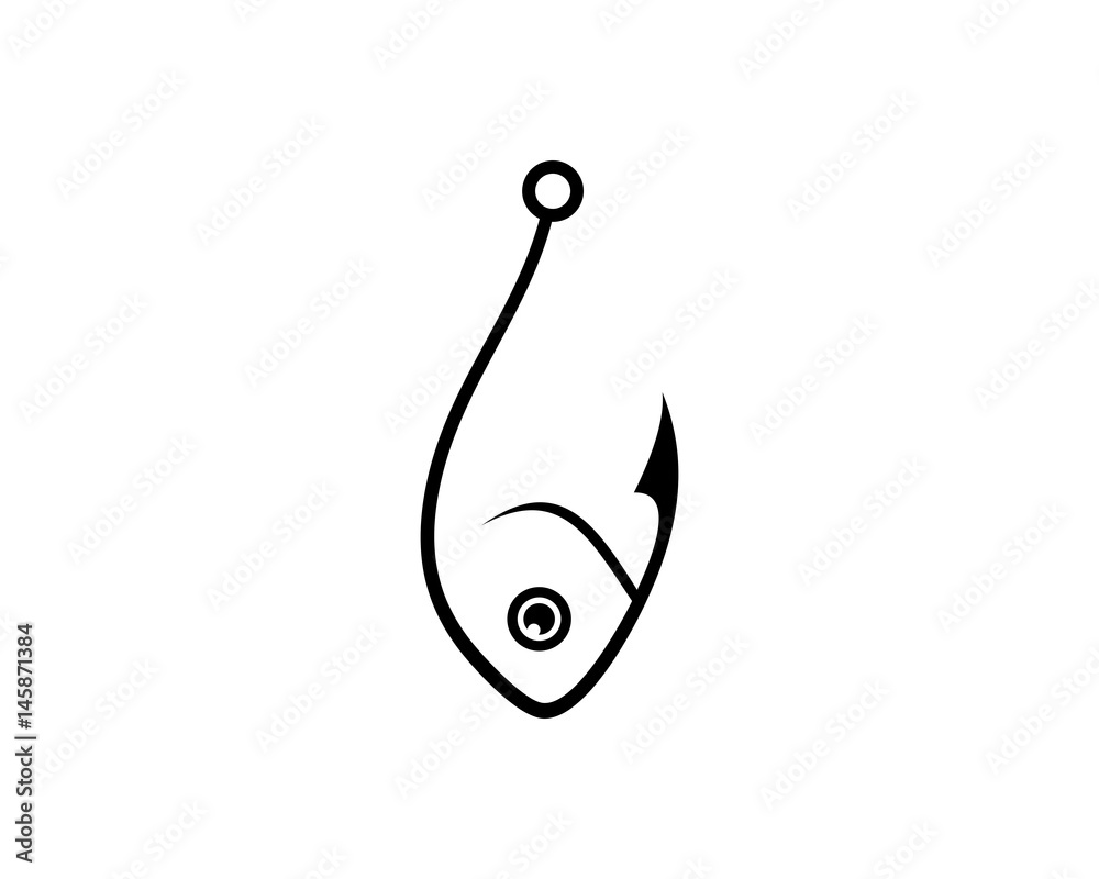 Fishing Hook black Logo Vectors Fishing Hook black Logo Vectors