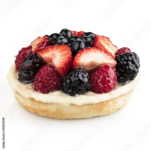 Isolated Mixed Berry Tart