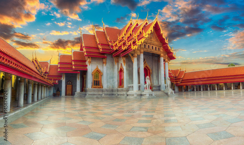 The Marble Temple, Wat Benchamabopitr Dusitvanaram Bangkok THAILAND photo