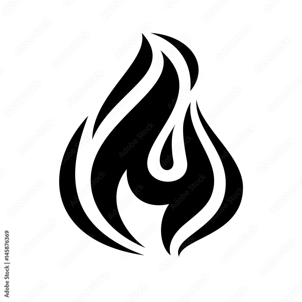 Naklejka premium fire flame icon