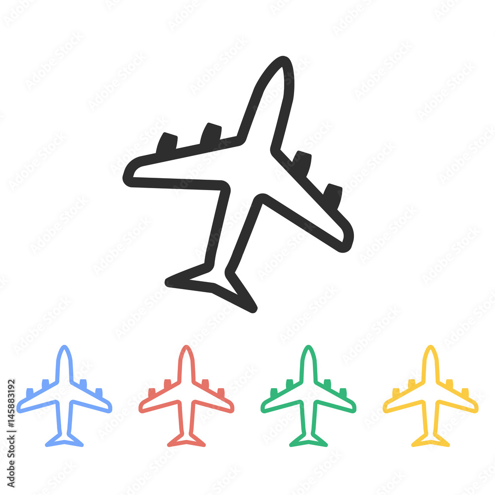 Airplane - vector icon.