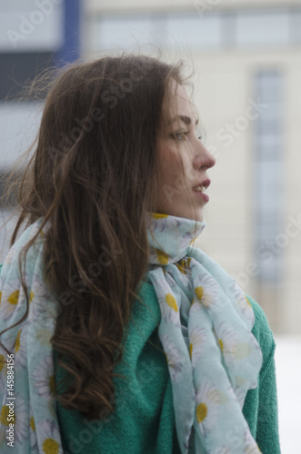 beautiful girl in cardigan