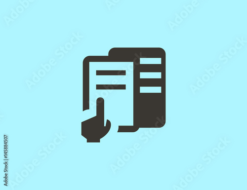 Flat web vector files reading manual office