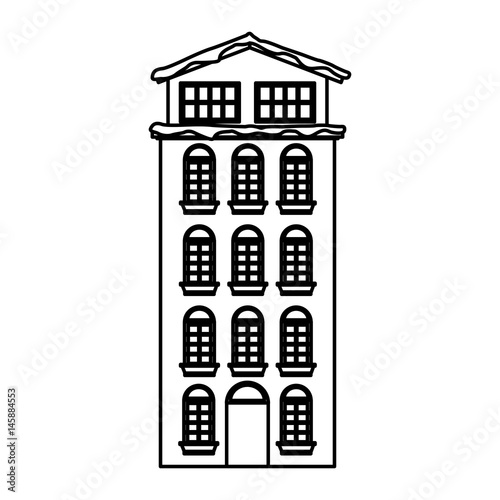 cute building antique icon vector illustration design