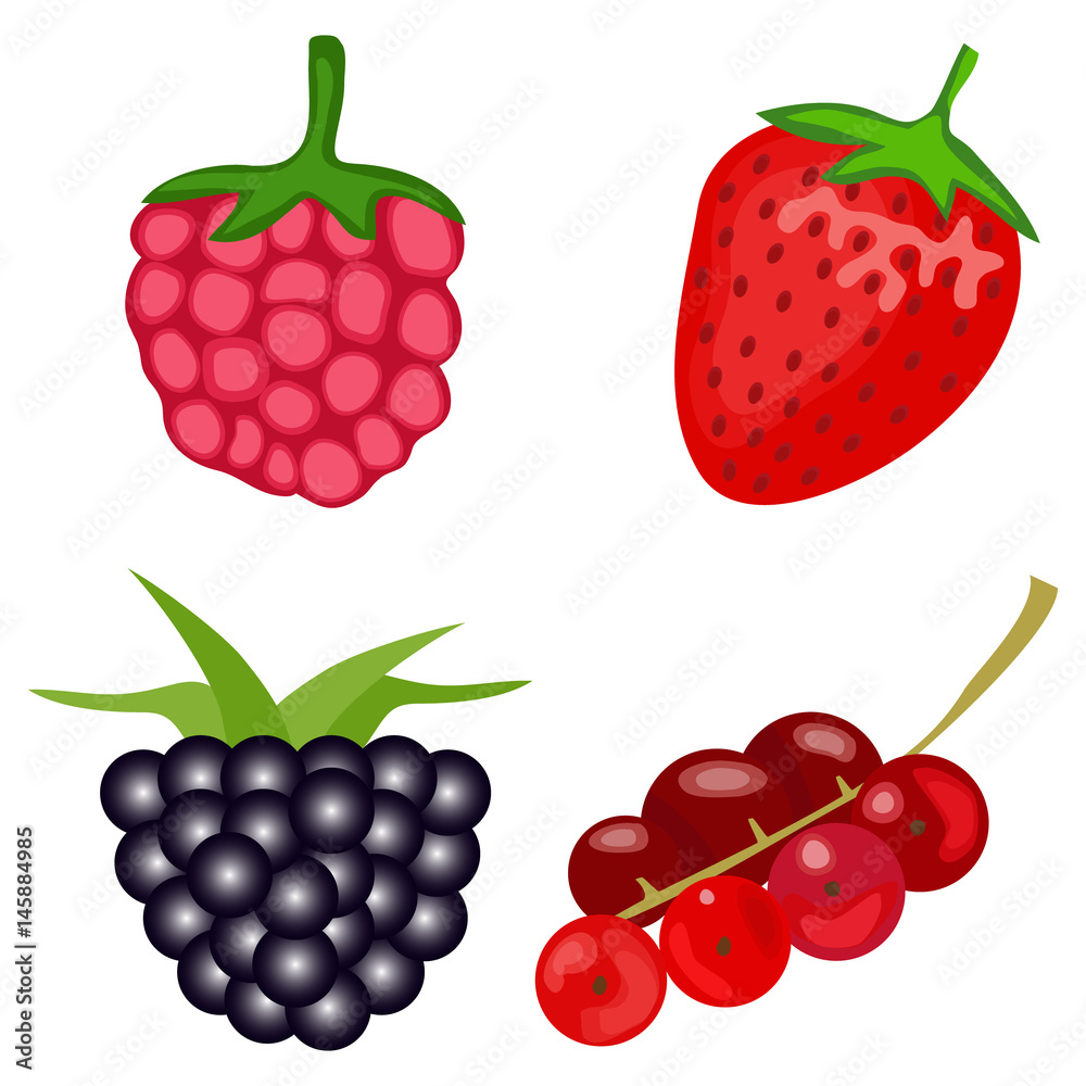 Berries, raspberries, strawberries, blackberries, currants Berries, raspberries, strawberries, blackberries, currants