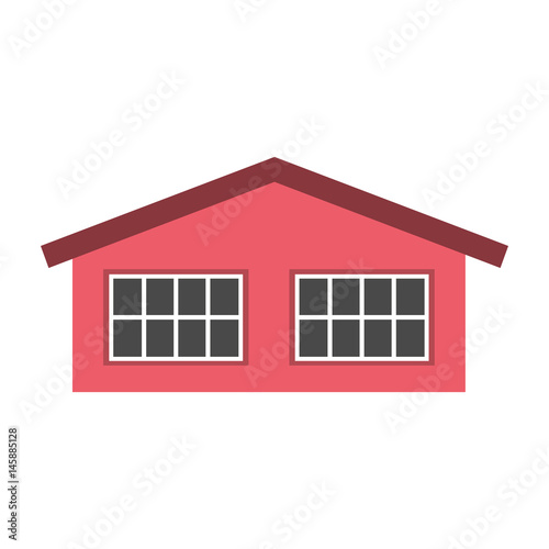 cute house exterior icon vector illustration design © Gstudio