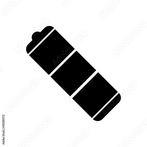 Pictogram battery icon. Black icon on white background.