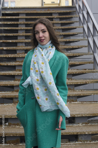 beautiful girl in cardigan