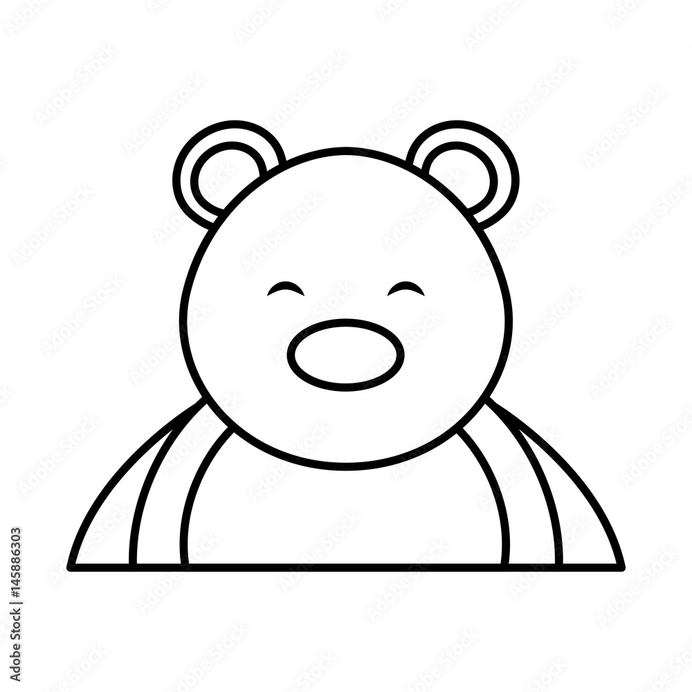 Fototapeta premium polar bear cute character vector illustration design