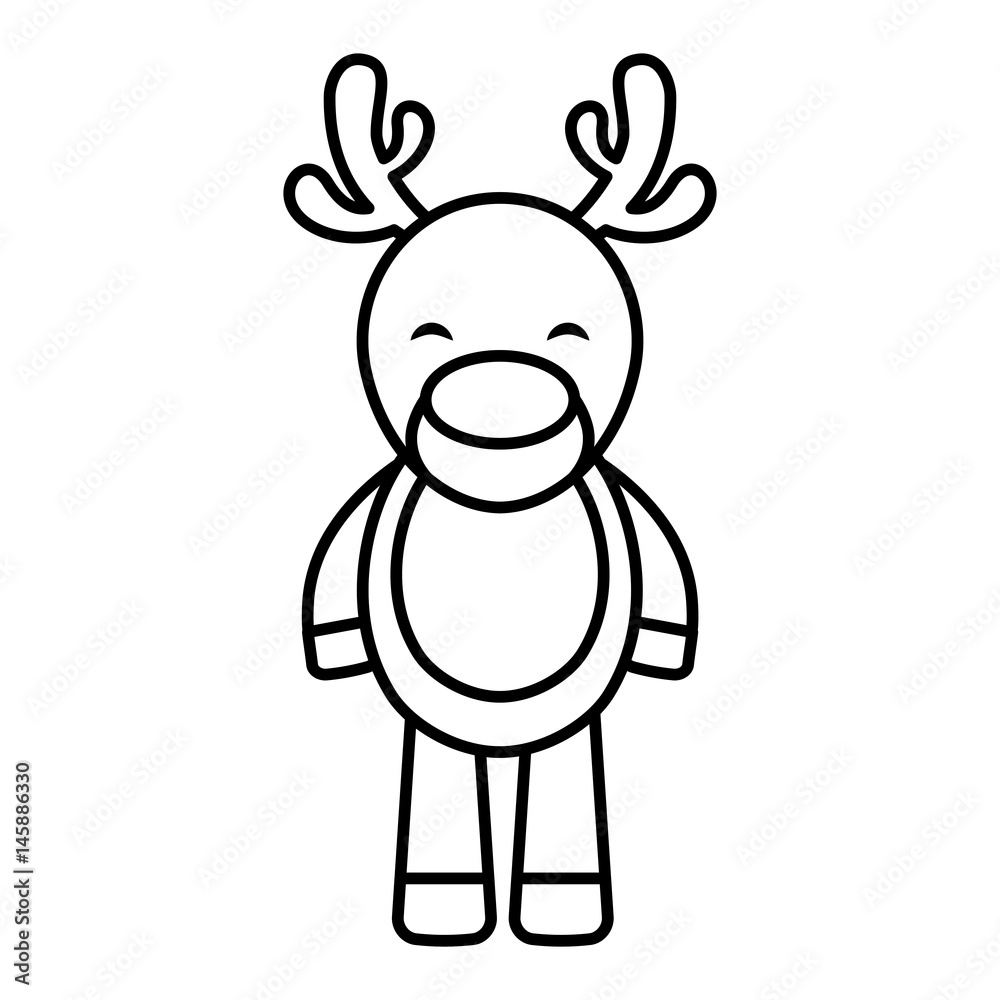 Obraz premium cute deer character icon vector illustration design