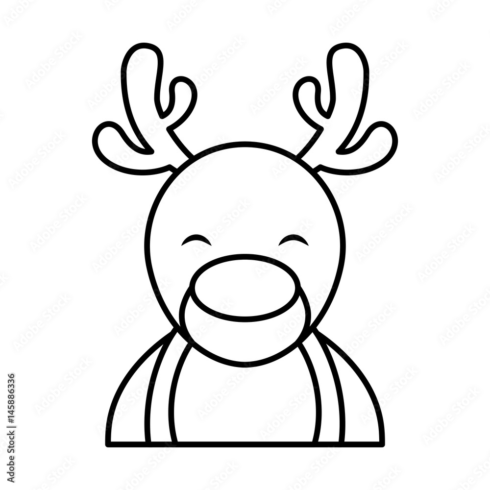 cute deer character icon vector illustration design cute deer character icon vector illustration design