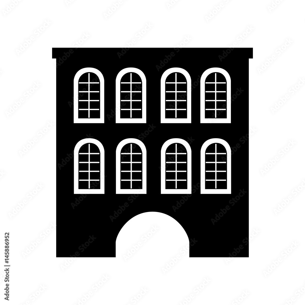 Obraz premium cute building antique icon vector illustration design