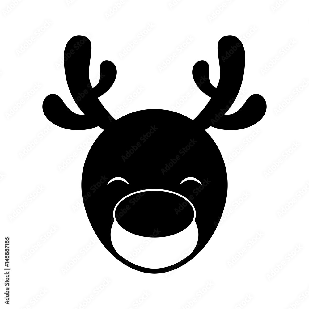 Obraz premium cute deer character icon vector illustration design