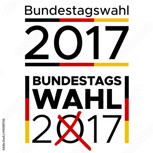 Bundestagswahl 2017 - Wahl in Deutschland. Eps10.