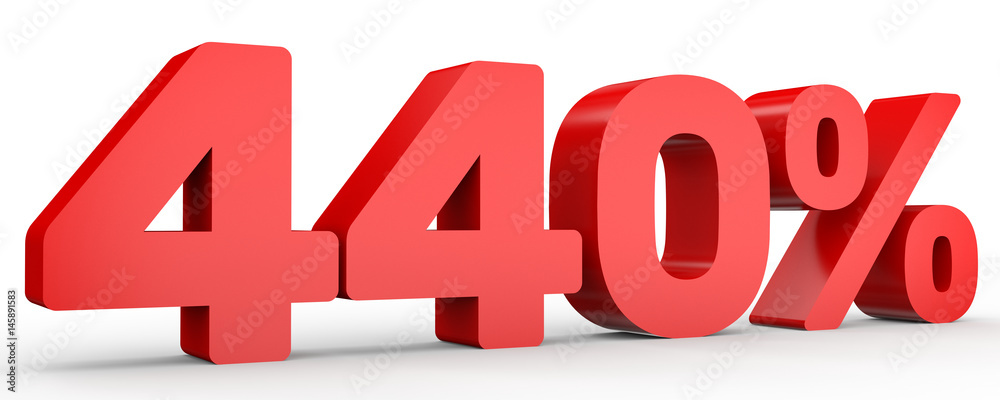 Four hundred and forty percent. 440 %. 3d illustration. Four hundred and forty percent. 440 %. 3d illustration.