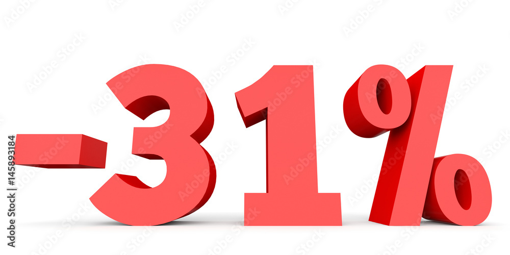 Minus thirty one percent. Discount 31 %. Minus thirty one percent. Discount 31 %.