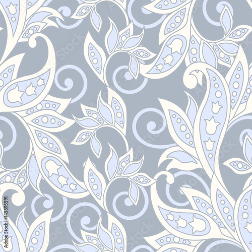 Seamless vintage vector background. Vector floral wallpaper