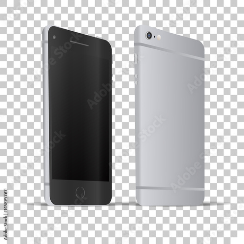 Front and back view of phone