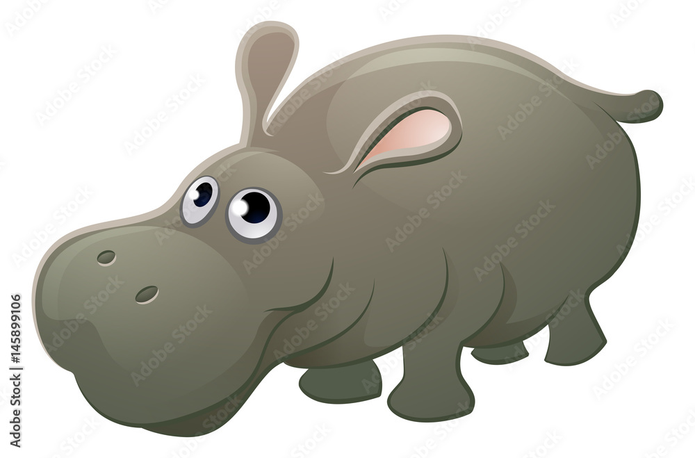 Hippo Animal Cartoon Character Hippo Animal Cartoon Character