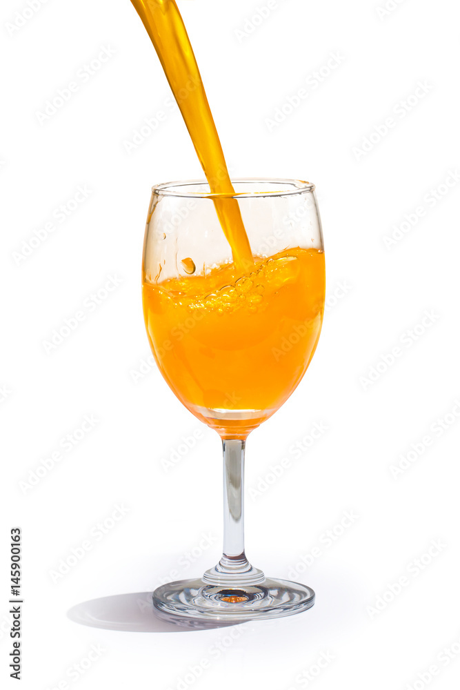 Glass of orange juice isolated on white background. Glass of orange juice isolated on white background.