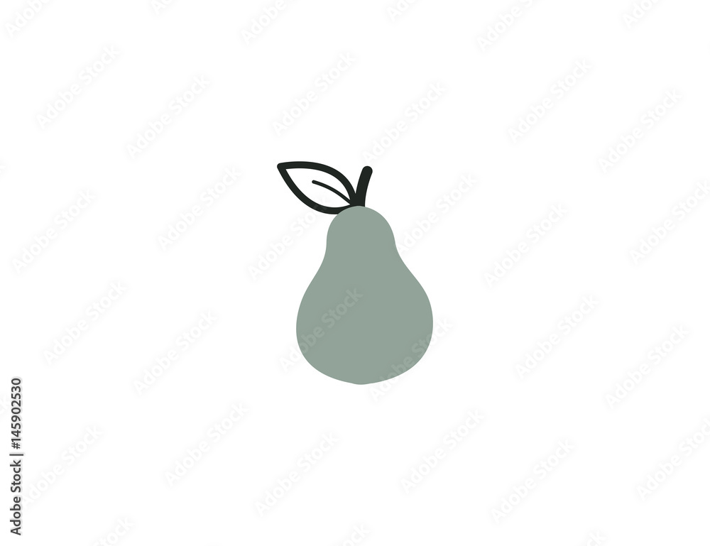 Flat vector pear fruit Flat vector pear fruit