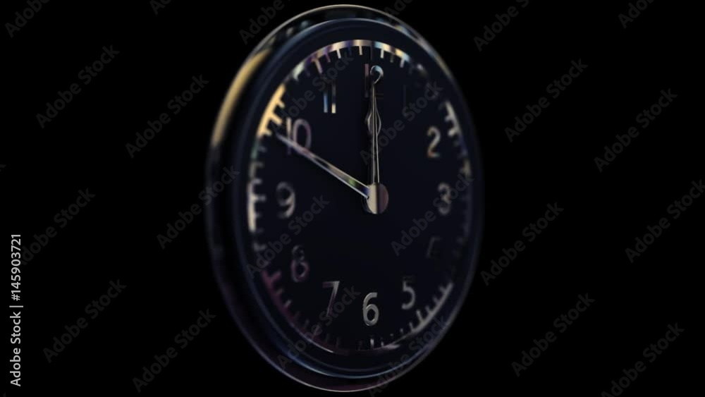 Animated clock counting down 12 hours. Seamlessly loops. Time lapse. Graphics projects.
4K.

