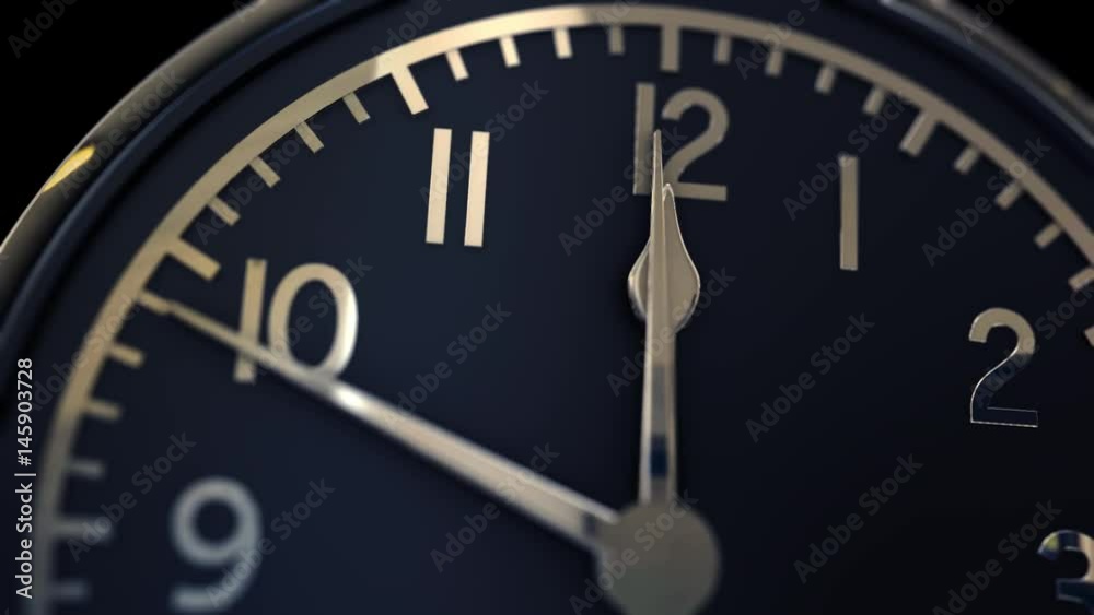 Animated clock counting down 12 hours. Seamlessly loops. Time lapse. Graphics projects.
4K.

