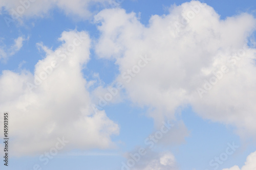 White clouds on a blue sky