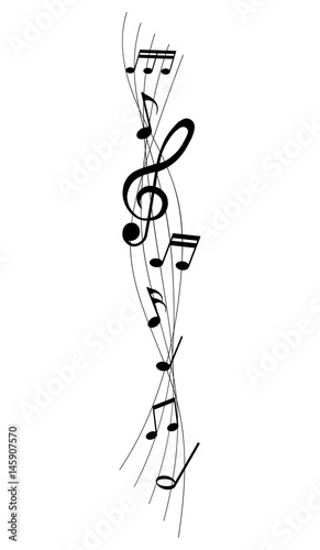 Musiknoten, Melodie, Musik