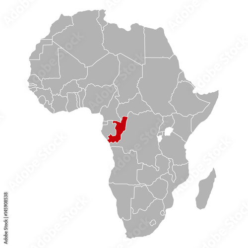 Kongo auf Afrika Karte
