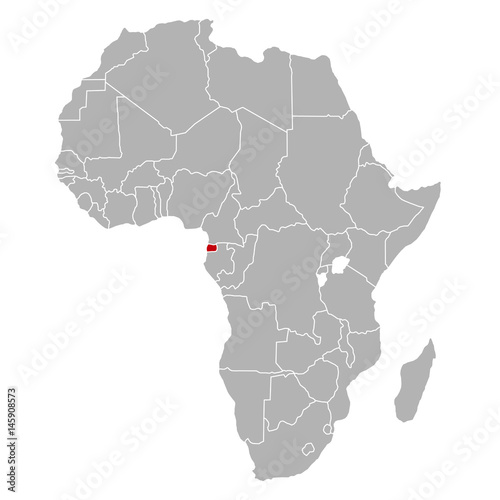 Äquatorialguinea auf Afrika Karte