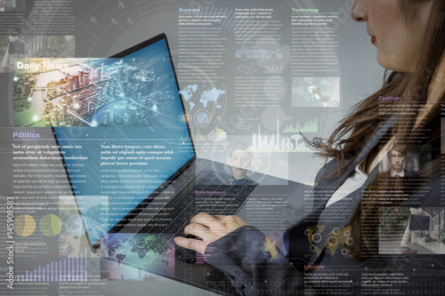 фотографія online curation media concept