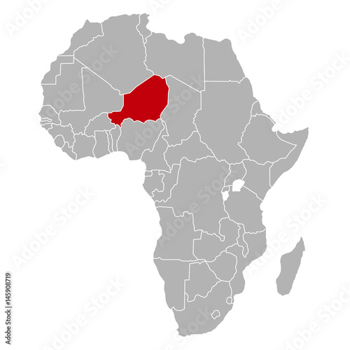 Niger auf Afrika Karte