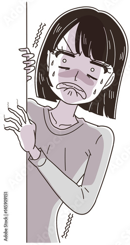 ショックを受ける女性