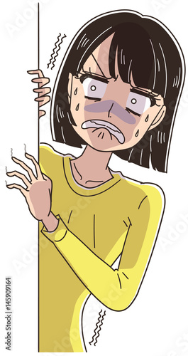 ショックを受ける女性