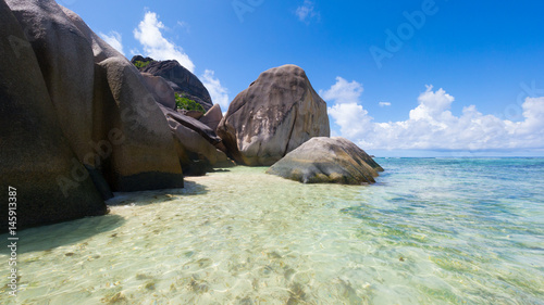 Granite rocks at Anse Source D'argent, La Digue Island, Seychelles