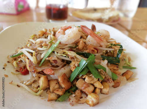 Pad Thai or Thai stir-fried noodles