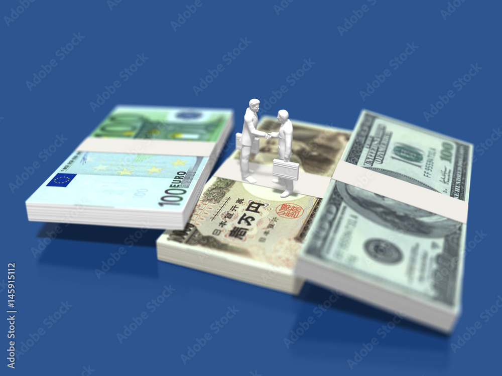 Business figure to shake hands on the bundle Business figure to shake hands on the bundle