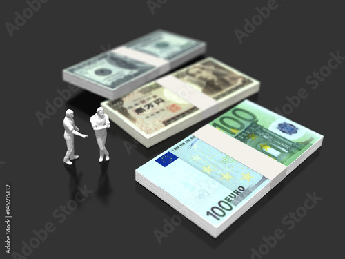 Wallet and business figure