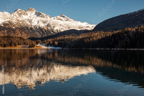 Fototapeta Naklejka Na Ścianę i Meble -  Amazing mountain scenery from St. Moritz, Switzerland