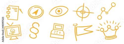 Stick Figure Series Icons / Firmengründung Symbole
