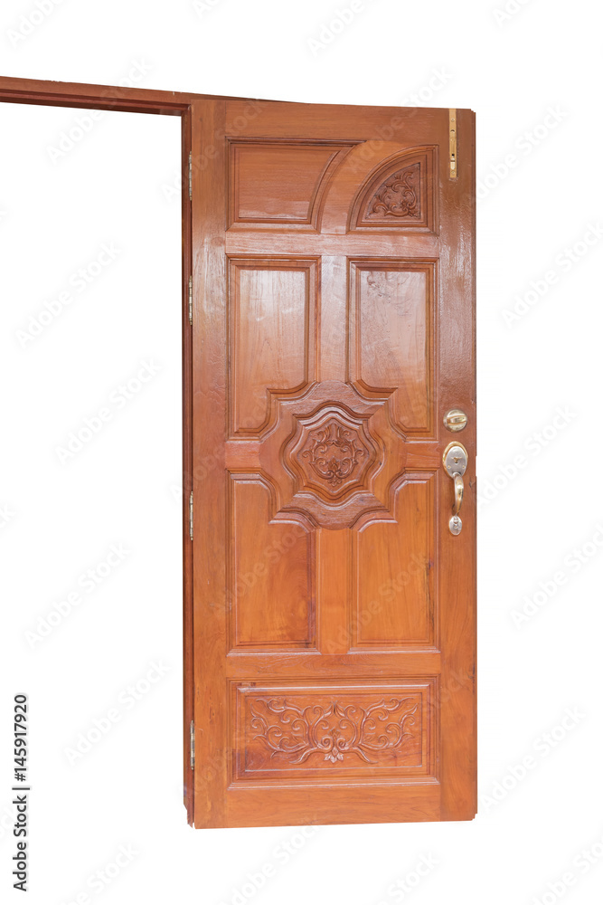 Wood door isolate Wood door isolate
