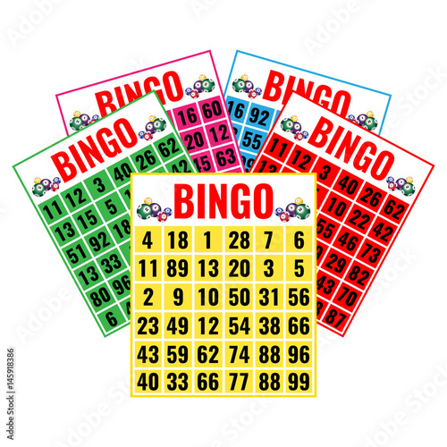 Lottery game tickets, logo design in gambling concept