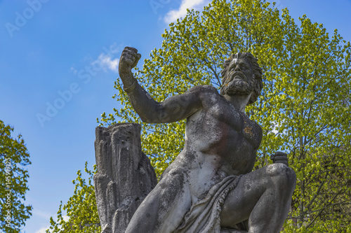 Schloss Dhaun castle. Statue Prometheus of 1888 by Prof. Robert Cauer the Younger photo