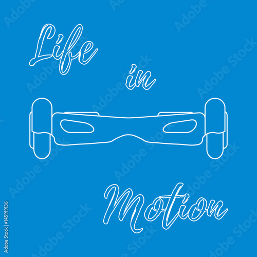 Stylized icon of modern gyroscooter.
