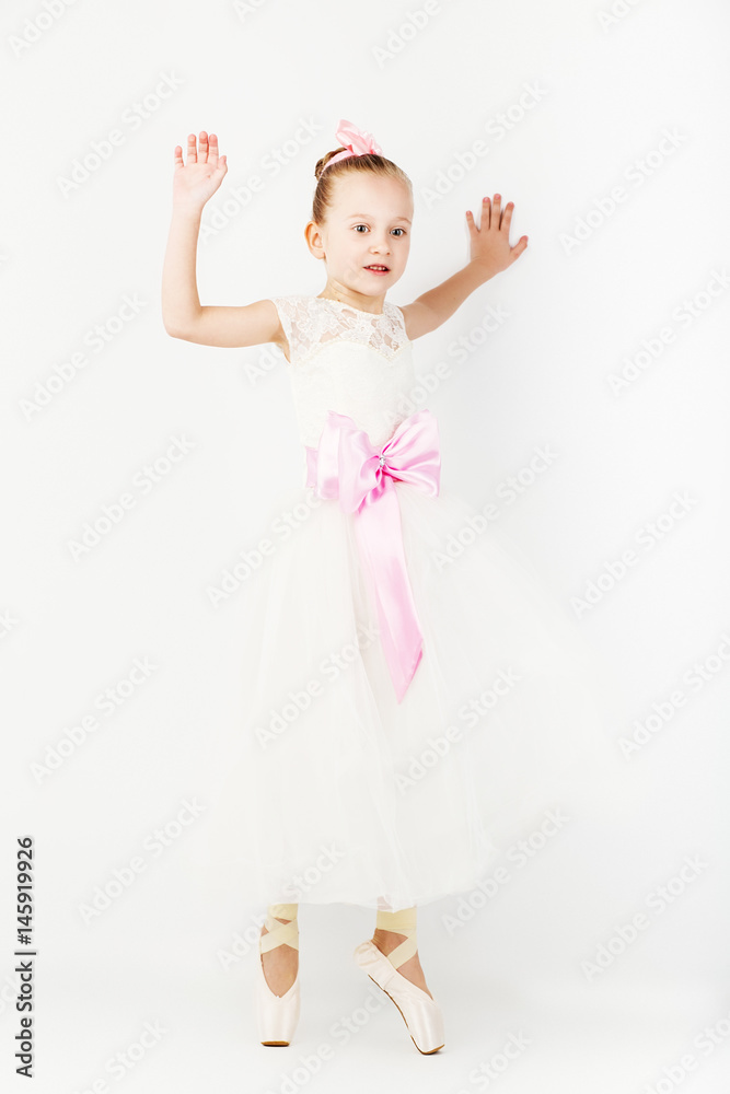 Beautiful ballet dancer isolated on white background. Beautiful ballet dancer isolated on white background.