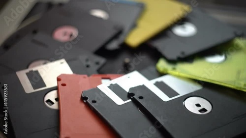 Wallpaper Mural Old Computer Diskette Flopy Disks Rotating Torontodigital.ca