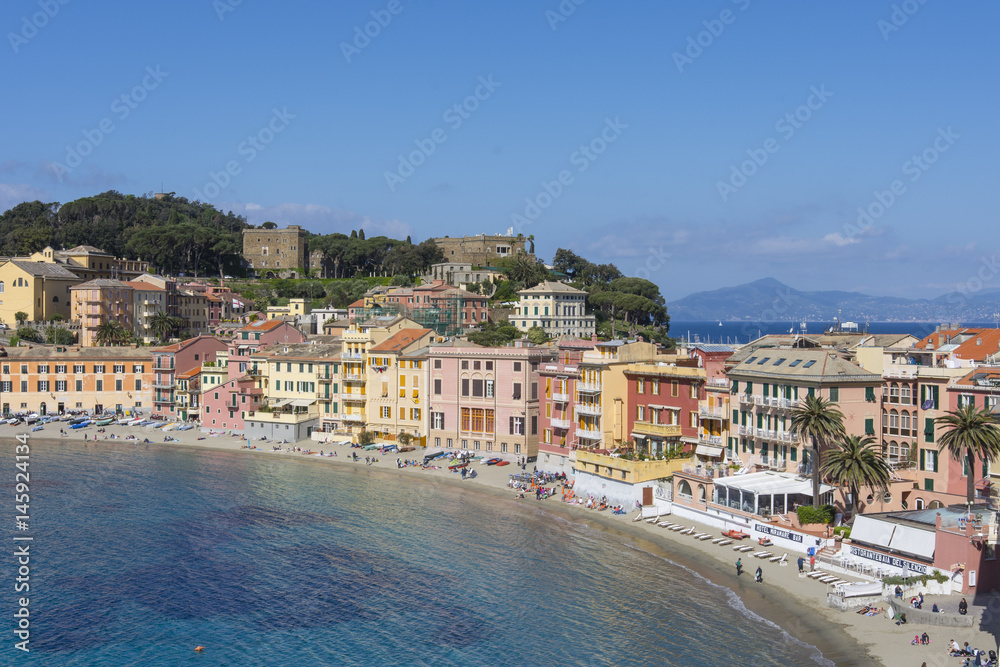 Fototapeta premium The Silence Bay in Sestri Levante, Italy